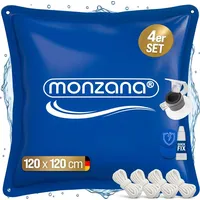 monzana Poolkissen Winter 120 x 120 cm Blau PVC 4 St.