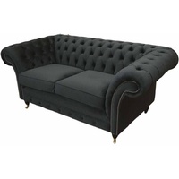 JVmoebel Chesterfield-Sofa, Zweisitzer Sofa Chesterfield Couch Wohnzimmer Klassisch Sofas schwarz