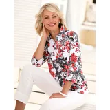 Classic Basics WITT WEIDEN Poloshirt in rot-grau-bedruckt | Gr.: 44