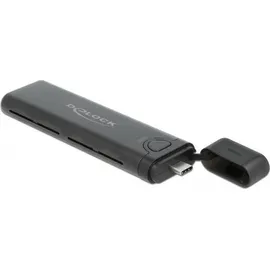 DeLock Externes USB Type-C Combo Gehäuse für M.2 NVMe PCIe oder SATA SSD - werkzeugfrei