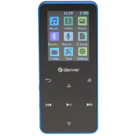 Denver MP-1830BU BLUE - MP4 media player with built-in bluetooth and rechargeable battery - MP3-Afspill... (4 GB), MP3 Player + Portable Audiogeräte, Blau