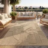 Paco Home Outdoor Teppich 120 x 160 cm Beige
