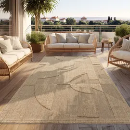 Paco Home Outdoor Teppich 120 x 160 cm Beige