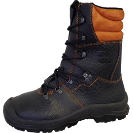 Car-Mel-Shoes Forstschutz-Lederstiefel S2 schwarz-orange