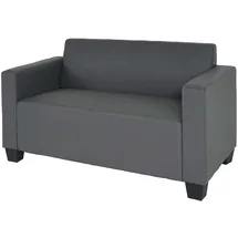 Mendler 2er Sofa Couch Lyon Loungesofa Kunstleder ~ dunkelgrau