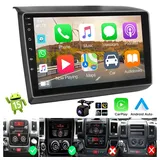 ESSGOO DAB+ 64G Android 15 Für Fiat Ducato 2006-2022 GPS Navi WiFi Carplay Autoradio (Digitalradio (DAB), 4+64GB(optional), RDS, AM, FM, Carplay Android Auto Bluetooth EQ USB GPS Navi WIFI Touchscreen) schwarz