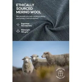 Danish Endurance HERREN MERINO THERMO T-SHIRT - 1-Pack - Schwarz - XL