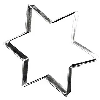 LARES Ausstecher/Ausstechform Riesen Stern - aus Weißblech - für Plätzchen, Kekse, Lebkuchen - Größe: 17cm - Made in Germany