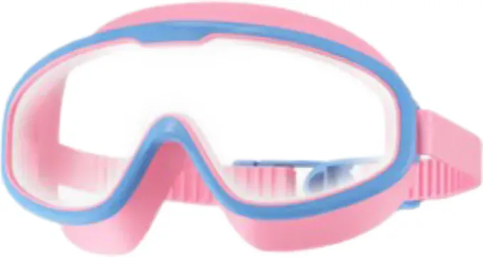 ochama x J.ZAO Schwimmbrille für Kinder, großer Rahmen, HD, wasserdicht, beschlagfrei – Pink