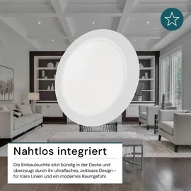 LUXULA LED Einbauleuchte 18W rund weiß