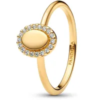 Pandora Damenring Oval Goldfarben, 52/16,6