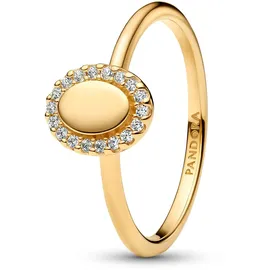 Pandora Damenring Oval Goldfarben, 52/16,6