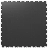Floor Brothers PVC Klickfliese Industry Leder-Optik 7mm für industriellen Einsatz - Anti-Rutsch-Profil 50cm × 50cm Schwarz