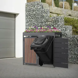 ML-Design Mülltonnenbox 132 x 80 x 124 cm beige