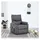 vidaXL Massagesessel Dunkelgrau Polyester 92 x 101 x 0 cm Grau mit Fernbedienung