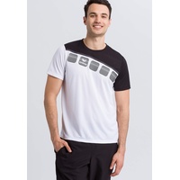Erima Herren 5-C T-Shirt, weiß/schwarz/dunkelgrau, M
