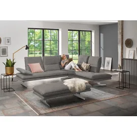 W.Schillig Polsterhocker Flachgewebe 145 x 43 x 71 cm Grau