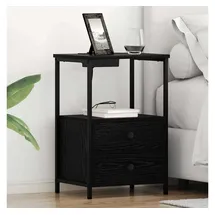 vidaXL Nachtschrank 40 x 31 x 60 cm Schwarz Eichen-Optik