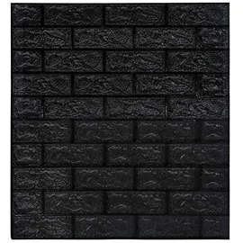 vidaXL 3D Tapete Ziegelstein Selbstklebend 20 Stk. Schwarz