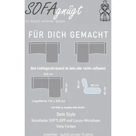 Jockenhöfer Ecksofa Laredo Kunstleder 7-Sitzer Grau