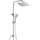 JOHO Duschset ohne Armatur Duschsystem Chrom 20x20cm