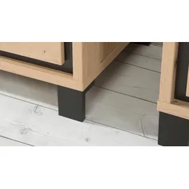 Forte Vitrine Trondheim 101,4 x 161 x 41,5 cm Braun/Schwarz