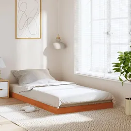 vidaXL Massivholzbett 100 x 200 cm Wachsbraun