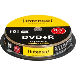 Intenso DVD+R 8.5GB, DL, 8x 8,5 GB DVD+R DL 10 Stück(e)