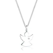 Elli DIAMONDS Halskette Engel Diamant Weiß 925 Sterling Silber