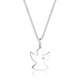 Elli DIAMONDS Halskette Engel Diamant Weiß 925 Sterling Silber