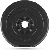 Gymtek Hantelscheibe 2.5 kg, Ø 31,5mm Gewichtsscheibe aus Zementmasse mit Kunststoff für Hantel, Langhantel