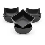 Spetebo Dip Schale Eckig Schwarz 6-tlg.