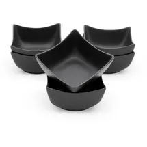 Spetebo Dip Schale Eckig Schwarz 6-tlg.
