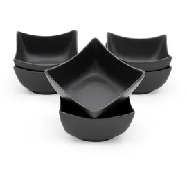 Spetebo Dip Schale Eckig Schwarz 6-tlg.