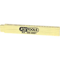 KS Tools Kunststoff-Gliedermaßstab, gelb, 2m gelb - 300.0061 - gelb