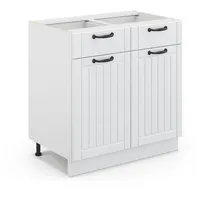 Vicco Schubladenschrank Fame-Line 80 x 51,5 x 81,5 cm Weiß