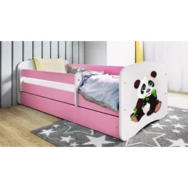 raumhirsch furniture Kinderbett Panda 80 x 180 cm Holzwerkstoff rosa