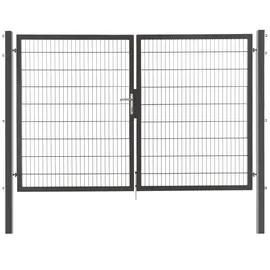 Floraworld Doppeltor 300 x 180 cm Schwarz/Stahl