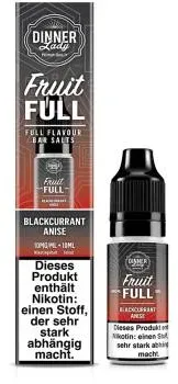 Dinner Lady Fruit Full Blackcurrant Anise NicSalt Liquid 10ml / 10mg