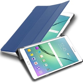 Cadorabo Tablet Book Cover Galaxy Tab S2 (9.7 Zoll) Tablethülle mit Auto Wake Up aus Kunst Leder Flip Klappbare Stoßfeste Magnetische Hülle für Galaxy Tab S2 (9.7 Zoll) Tasche in Blau
