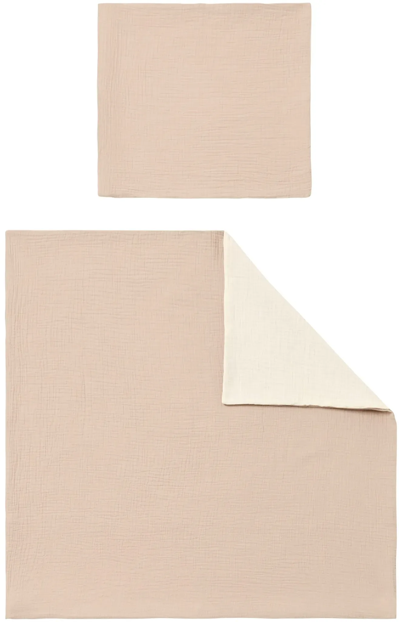 BORNINO HOME Wende-Bettwäsche Musselin 35x40/80x80 cm, braun