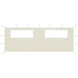 Pavillon-seitenwand Mit Fenstern 6x2 M Creme