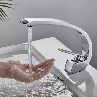 Wasserhahn Bad Gebogener Wasserhahn Chrom Wasserhahn Galvanisieren Waschtischarmatur Wasserfall Wasserhahn