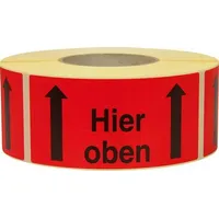 TransPak Hinweis Etiketten Hier oben,1000 Stk./Rolle 1.000 Stk/Rolle