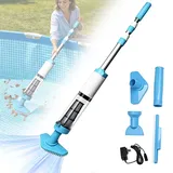Pool Vacuum Cleaner 3-in-1 Wireless akku Pool with Telescopic Rod Floor Vacuum Cleaner Handheld Device Tragbarer Poolsauger Kabellos for Small Pools,Spas,Hot Tubs Against Sand and Dirt