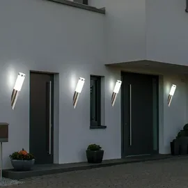 GLOBO LED Wandbeleuchtung 2er Set E27 (IP44) silber