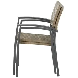 Möbel Kraft Lyon Gartenstuhl 59 x 55 x 85 cm grau