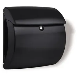Kunststoff-Briefkasten Kiel 886 schwarz - schwarz