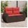 vidaXL Gartensofa 2-Sitzer Loungesofa braun