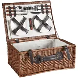 Beliani Picknickkorb PRUNEAU in Braun/Weiß - (W) 50 x (H) 53 x (L) 35 cm | Gr.: onesize